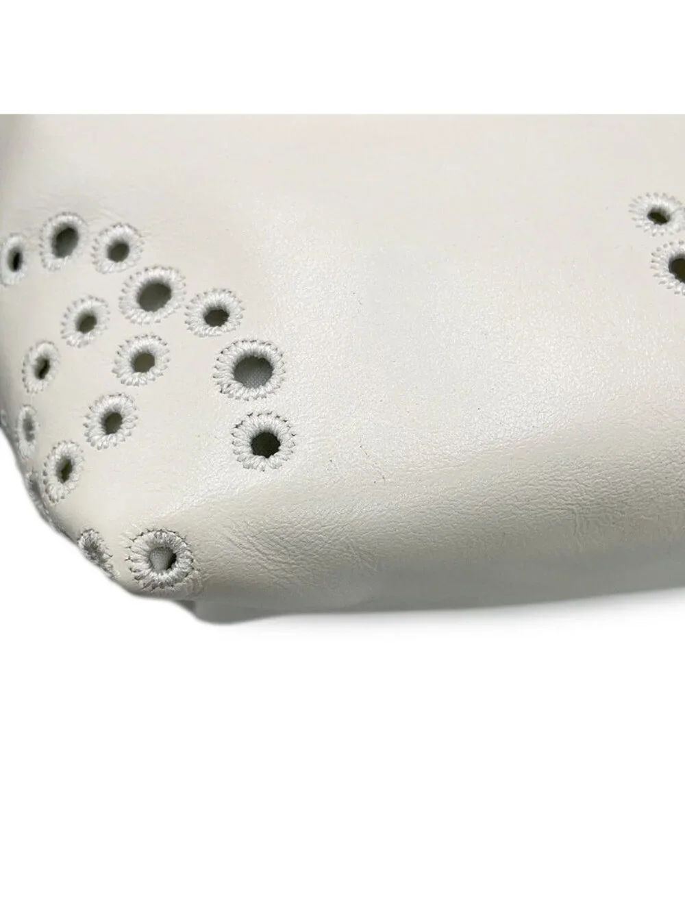 Chanel Handbag 22 Mini Perforated CC Logo Shiny Calf Leather 2-Way White